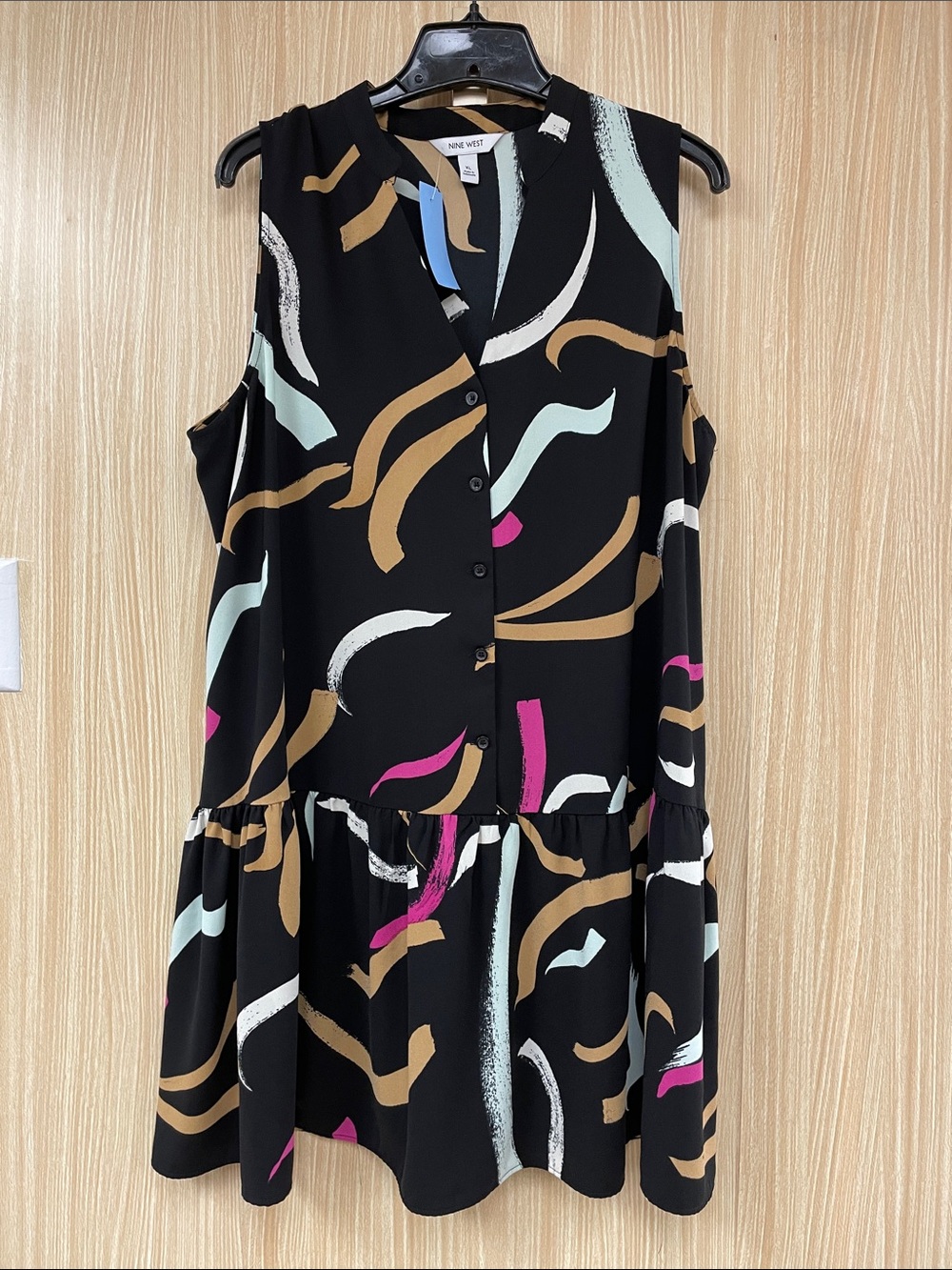 Nine West black print dress size xl